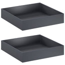 Have Blomsterkrukke 2 stk. Antracit 100 x 100 x 20 cm