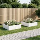 Have Blomsterkrukke 2 stk. Hvid 80 x 80 x 30 cm Koldvalset stål
