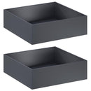 Have Blomsterkrukke 2 stk. Antracit 100 x 100 x 30 cm