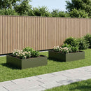 Have Blomsterkrukke 2 stk. Olivengrøn 100 x 100 x 30 cm