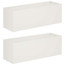 Have Blomsterkrukke 2 stk. Hvid 40 x 20 x 20 cm Koldvalset stål