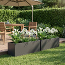 Have Blomsterkrukke 2 stk. Sort 60 x 20 x 20 cm Koldvalset stål