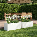 Have Blomsterkrukke 2 stk. Hvid 60 x 20 x 20 cm Koldvalset stål