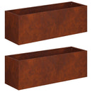 Have Blomsterkrukke 2 stk. Rusten 60 x 20 x 20 cm Cortenstål