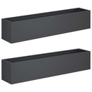 Have Blomsterkrukke 2 stk. Antracit 80 x 20 x 20 cm