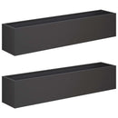 Have Blomsterkrukke 2 stk. Sort 100 x 20 x 20 cm