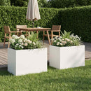Have Blomsterkrukke 2 stk. Hvid 40 x 30 x 30 cm Koldvalset stål