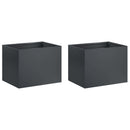 Have Blomsterkrukke 2 stk. Antracit 40 x 30 x 30 cm