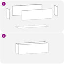 Have Blomsterkrukke 2 stk. Antracit 100 x 30 x 30 cm