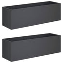 Have Blomsterkrukke 2 stk. Antracit 100 x 30 x 30 cm
