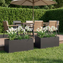 Have Blomsterkrukke 2 stk. Sort 100 x 40 x 40 cm