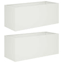 Have Blomsterkrukke 2 stk. Hvid 100 x 40 x 40 cm