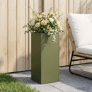 Have Blomsterkrukke Olivengrøn 20 x 20 x 50 cm Koldvalset stål