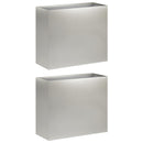 Have Blomsterkrukke 2 stk. Sølv 50 x 20 x 40 cm Rustfrit stål