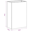 Have Blomsterkrukke Sort 50 x 30 x 75 cm Koldvalset stål