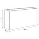 Have Blomsterkrukke 2 stk. Antracit 100 x 30 x 50 cm