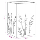 Have Blomsterkrukke 2 stk. Sort 50 x 50 x 75 cm Koldvalset stål
