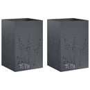 Have Blomsterkrukke 2 stk. Antracit 50 x 50 x 75 cm