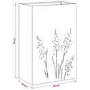 Have Blomsterkrukke Hvid 50 x 30 x 75 cm Koldvalset stål