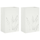 Have Blomsterkrukke 2 stk. Hvid 50 x 30 x 75 cm Koldvalset stål