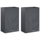 Have Blomsterkrukke 2 stk. Antracit 50 x 30 x 75 cm