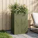 Have Blomsterkrukke Olivengrøn 50 x 30 x 75 cm Koldvalset stål
