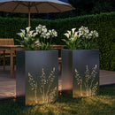 Have Blomsterkrukke 2 stk. Sølv 50 x 30 x 75 cm Rustfrit stål