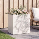 Have Blomsterkrukke Hvid 50 x 30 x 49 cm Koldvalset stål