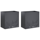 Have Blomsterkrukke 2 stk. Antracit 50 x 30 x 49 cm