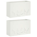 Have Blomsterkrukke 2 stk. Hvid 80 x 20 x 49 cm Koldvalset stål