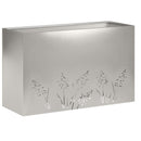 Have Blomsterkrukke 2 stk. Sølv 80 x 20 x 49 cm Rustfrit stål