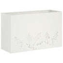 Have Blomsterkrukke 2 stk. Hvid 80 x 30 x 49 cm Koldvalset stål