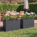 Have Blomsterkrukke 2 stk. Antracit 80 x 30 x 49 cm