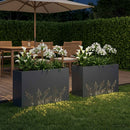 Have Blomsterkrukke 2 stk. Antracit 80 x 30 x 49 cm