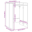 Vaskemaskine Skab Sonoma-eg 67,5 x 62 x 97 cm Konstrueret træ