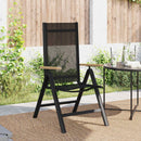Lænestole til haven 2 pcs Sort 58 x 73 x 111,5 cm Textilene