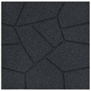 Trædesten 6 pcs Sort 40,5 x 40,5 x 2 cm Gummi