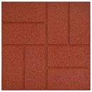 Trædesten 6 pcs Rød 40,5 x 40,5 x 2 cm Gummi