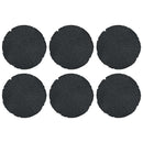 Trædesten 6 pcs Sort Ø 45 x 1,8 cm Gummi
