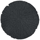 Trædesten 6 pcs Sort Ø 45 x 1,8 cm Gummi