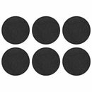 Trædesten 6 pcs Sort Ø 44 x 2 cm Gummi