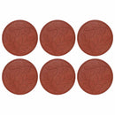 Trædesten 6 pcs Rød Ø 44 x 2 cm Gummi
