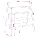 Dobbelt-sidet tæppe stige Sort 90 x 50 x 100 cm Bambus