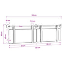 Hængende sengegavl Hvid Stof