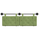 Hængende sengegavl Lys grøn Fløjl