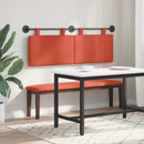 Hængende sengegavl Rød orange Velourstof