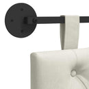 Hængende sengegavl Med LED-lys Cremefarvet Fløjl