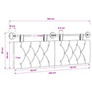 Hængende sengegavl Mørkegrå Stof