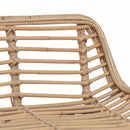 Barbænk 2 stk. Naturfarvet 44 x 45 x 76 cm Rattan og Stål