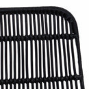 Spisestol 2 pcs Sort 41 x 55 x 85 cm Rattan og Stål